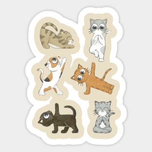 Cat yoga Sticker